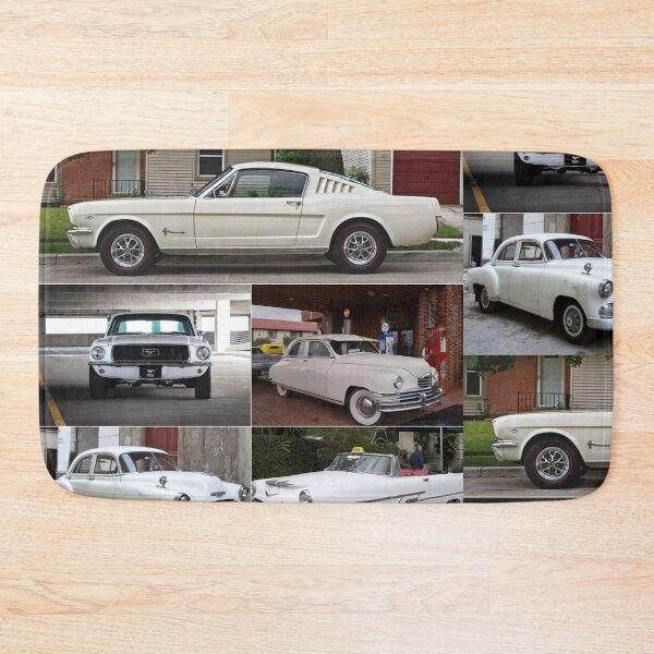 Item preview, Classic Vintage White Cars Montage #5 designed and sold by Krispsm.