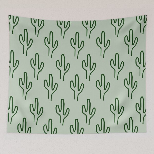 Item preview, Green boho cactus pattern designed and sold by Thegentleshop.