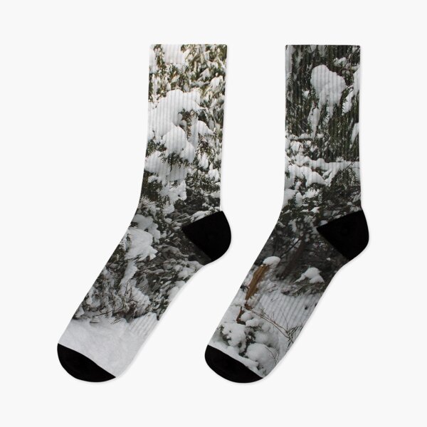 Item preview, Fencepost and Trees in Fluffy White Snow designed and sold by RoseyElisabeth.