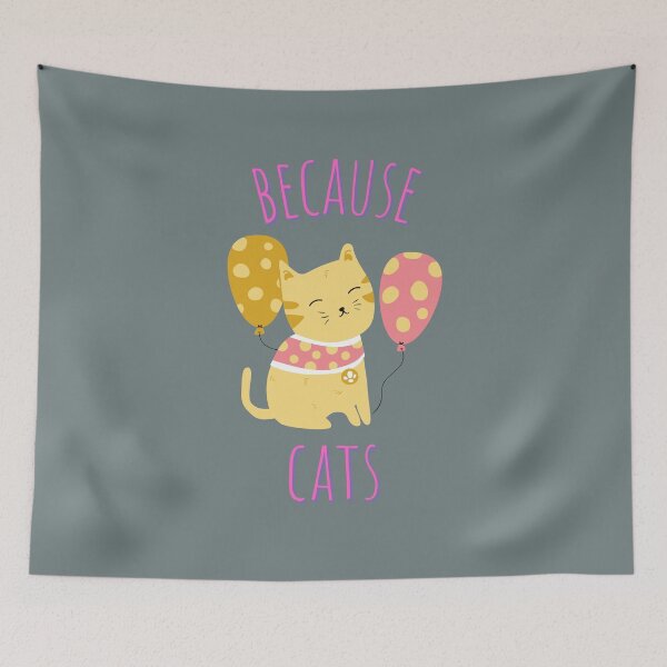 Item preview, Because Cats Cute Kawaii designed and sold by ladytarleton.
