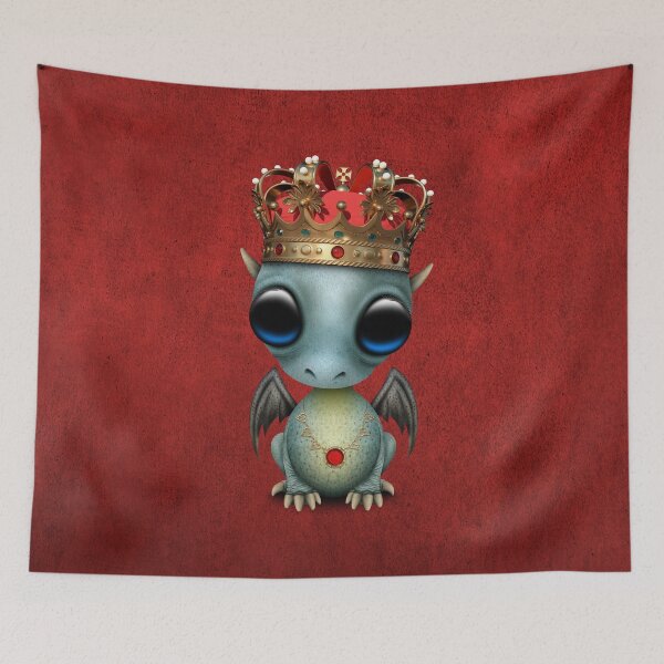 Item preview, Cute Blue Dragon Wearing Crown designed and sold by JeffBartels.