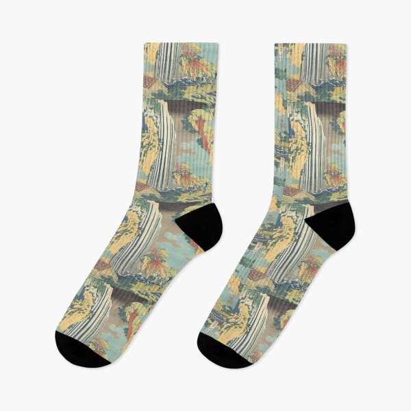 Item preview, Ono Waterfall on the Kisokaido - Katsushika Hokusai Waterfall at Ono designed and sold by molamode.