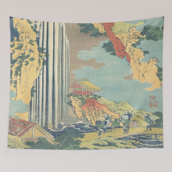 Item preview, Ono Waterfall on the Kisokaido - Katsushika Hokusai Waterfall at Ono designed and sold by molamode.