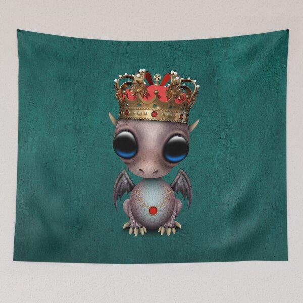 Item preview, Cute Purple Dragon Wearing Crown designed and sold by JeffBartels.