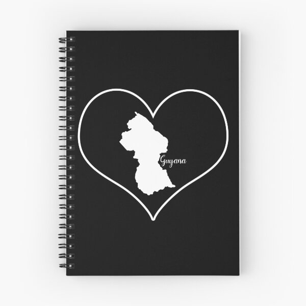 Item preview, Black heart Guyana map designed and sold by Astralia.
