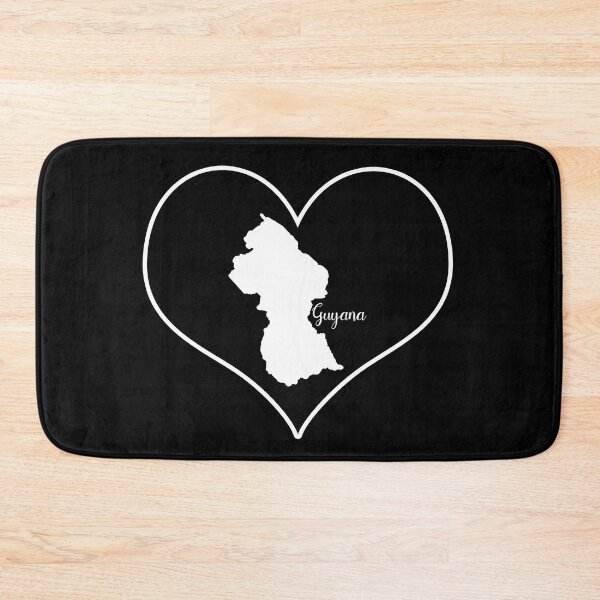 Item preview, Black heart Guyana map designed and sold by Astralia.