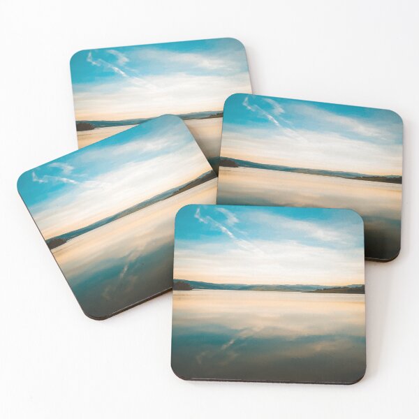 Item preview, Lake between the mountains and reflection of  Blue sky and white clouds  designed and sold by anisbbmbrush.