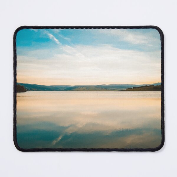 Item preview, Lake between the mountains and reflection of Blue sky and white clouds designed and sold by anisbbmbrush.