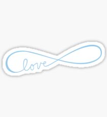 Infinity Love Light Blue Sticker