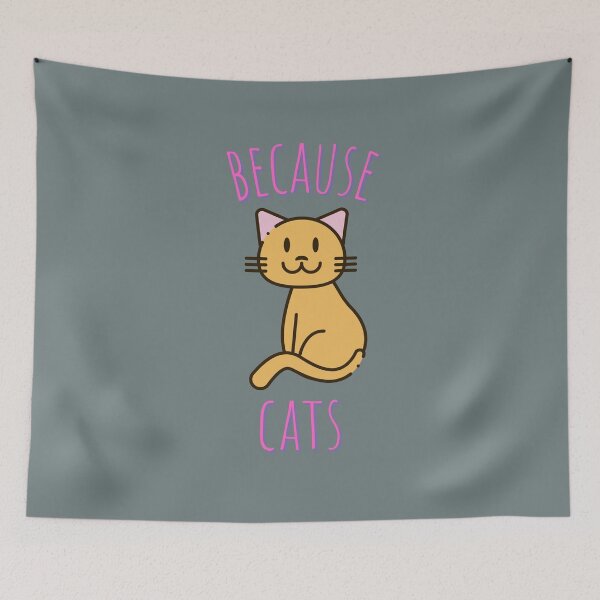 Item preview, Because Cats Cute Kawaii Pink designed and sold by ladytarleton.