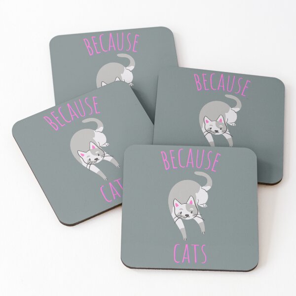 Item preview, Because Cats Cute Kawaii Pink designed and sold by ladytarleton.