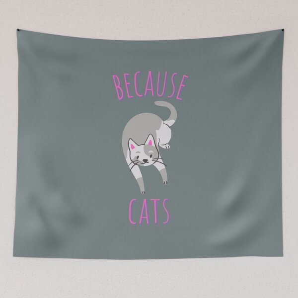 Item preview, Because Cats Cute Kawaii Pink designed and sold by ladytarleton.
