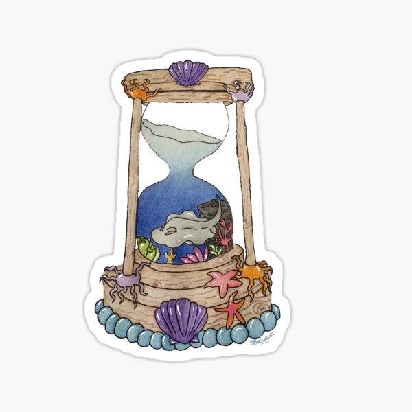 Hourglass Stingray Sticker