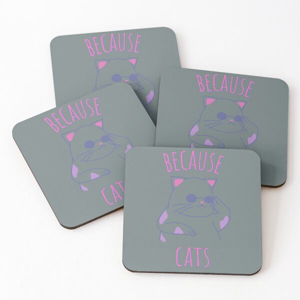 Item preview, Because Cats Cute Kawaii Pink designed and sold by ladytarleton.