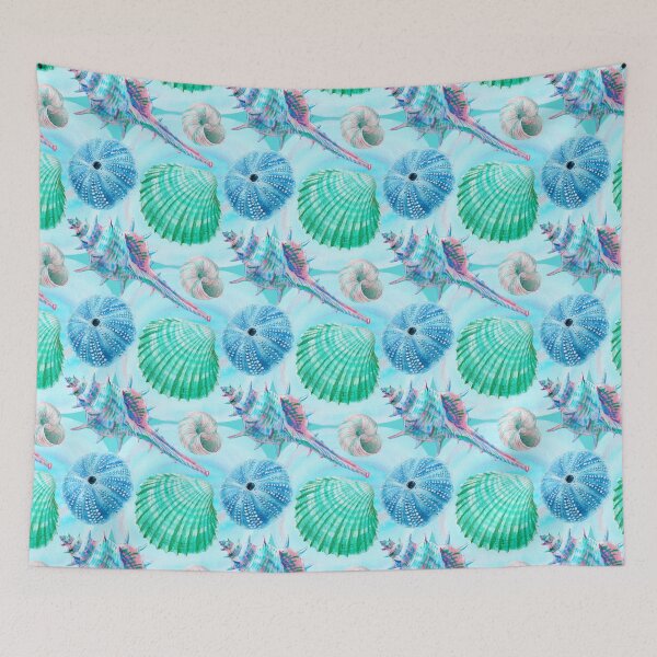 Item preview, beach,shells pattern designed and sold by cutecrazytshirt.