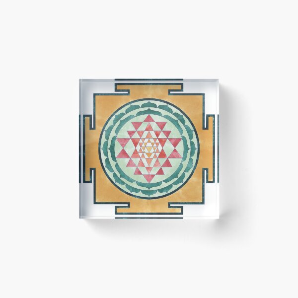 Sri Yantra 07 Acrylic Block