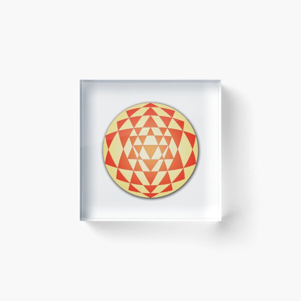 Sri Yantra 06 Acrylic Block