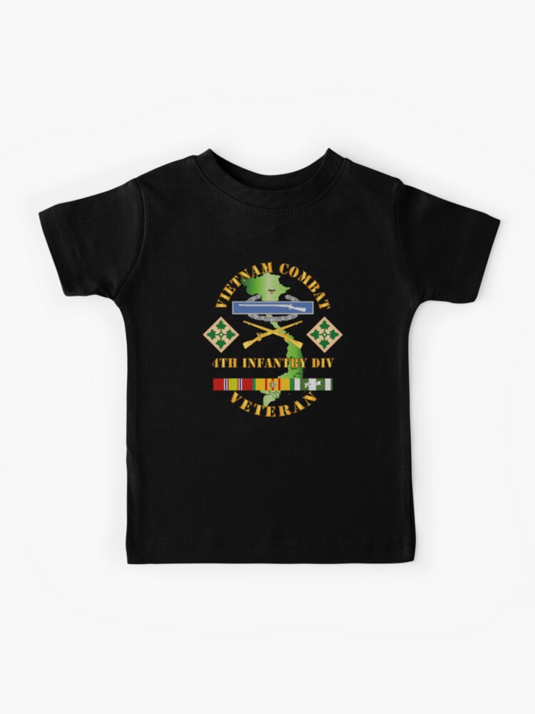 Vietnam Combat Infantry Veteran W 4th Inf Div Ssi V1 T-Shirt Vietnam Combat Infantry Veteran W 4th Inf Div Ssi V1 T-Shirt