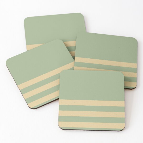 Item preview, Striped Wheat Color and Sage Green designed and sold by Smart-Arts.