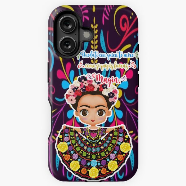 Item preview, Frida Kahlo Cartoon Phone Case cute frida Quedate designed and sold by Optimus-Designs.
