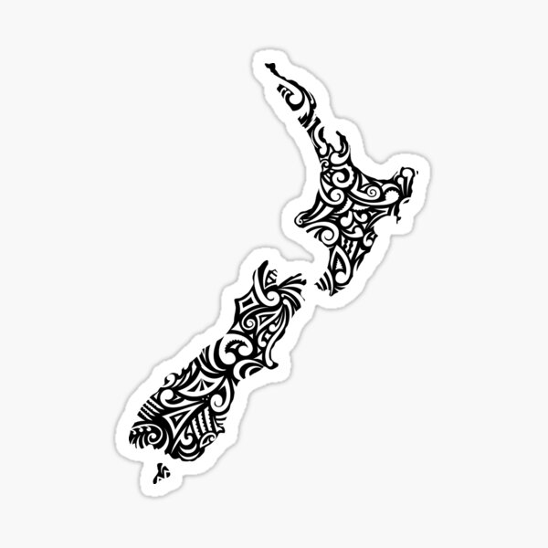 Item preview, Stylised Map Of New Zealand Koru Pattern designed and sold by Kiwidom.
