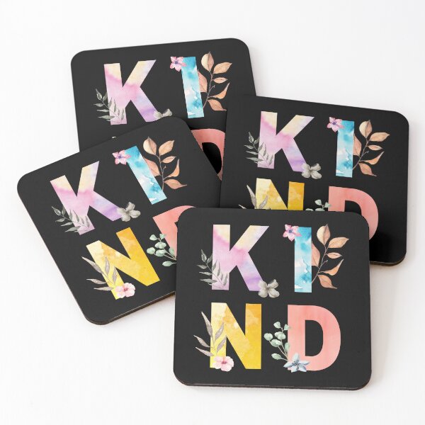 Item preview, Kind Watercolor Beautiful Colored Leaves Flowers Caring designed and sold by Comfy Creations.