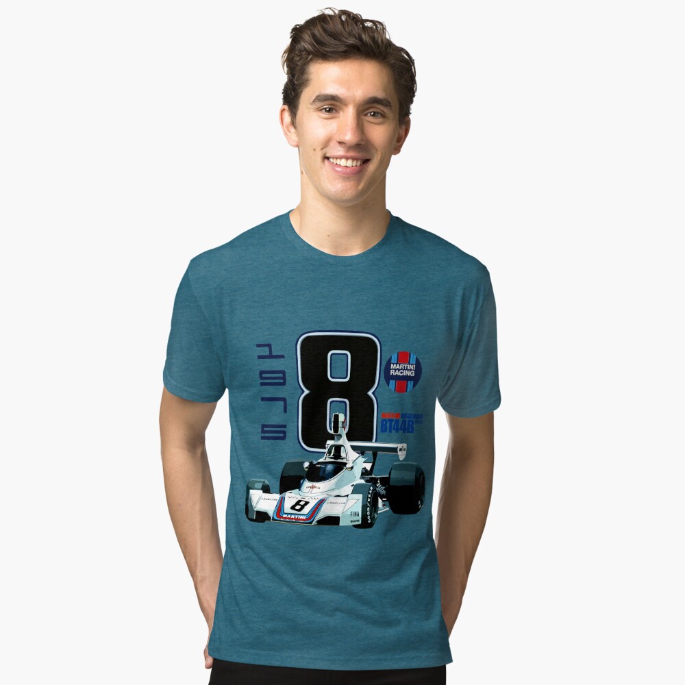 Martini Brabham BT44B 1975 Le Mans 24 Heures Racing Team Japanese T Shirt  Gift for Womens Mens Unisex Top Adult Tee Music Best Movie OZ360 