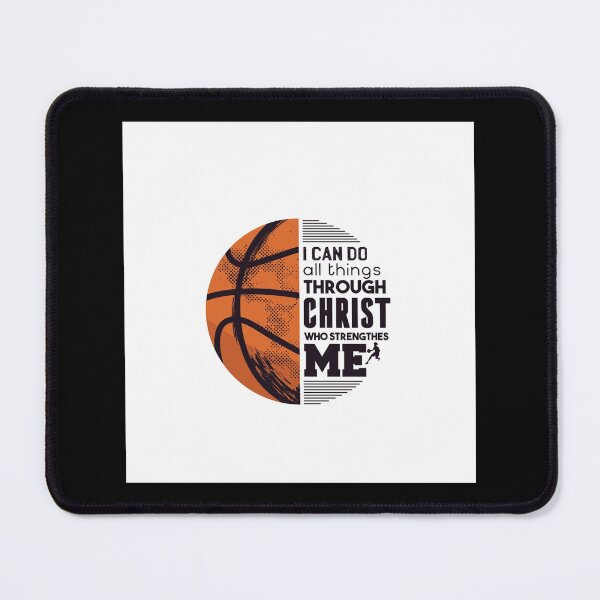 Item preview, Christ And Basketball Quote I Do All Things Through Christ Strength Chiffon Top designed and sold by lewisnash6.
