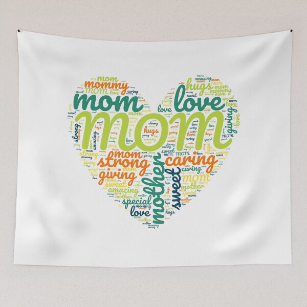 Item preview, Colorful Mom Mother Love Words Heart designed and sold by JanesCreations.
