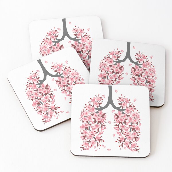 Item preview, Sakura Hanahaki cherry blossom floral lungs | on white designed and sold by arterialmotive.