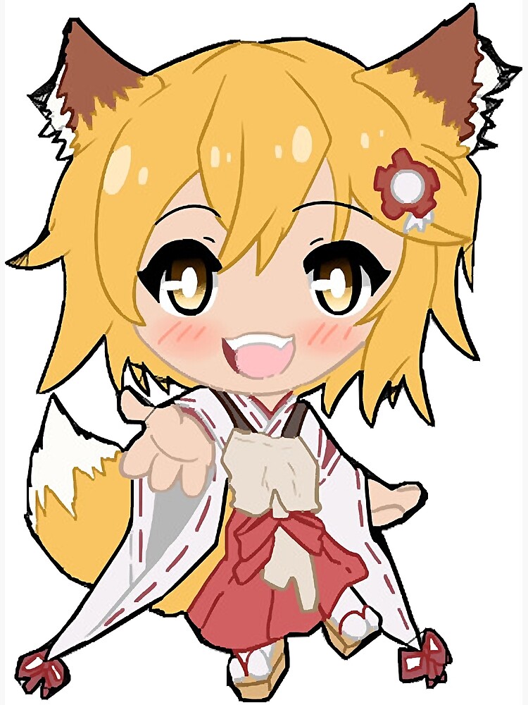 "Chibi Helpful Fox Senko-San " Poster for Sale by kYLqm | Redbubble