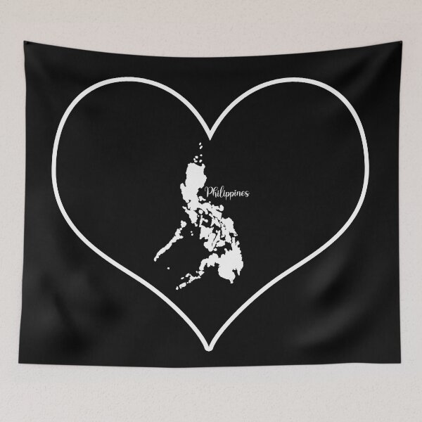 Item preview, Black Heart Map Philippines designed and sold by Astralia.