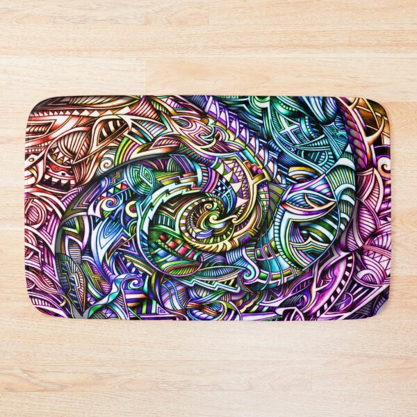 Item preview, Colorful Zen Doodle Swirl Spiral Escher Tangle designed and sold by DooodleGod.