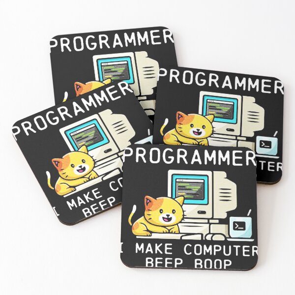 Item preview, Programmer Cat Beep Boop Coding designed and sold by AlanSmithStore.