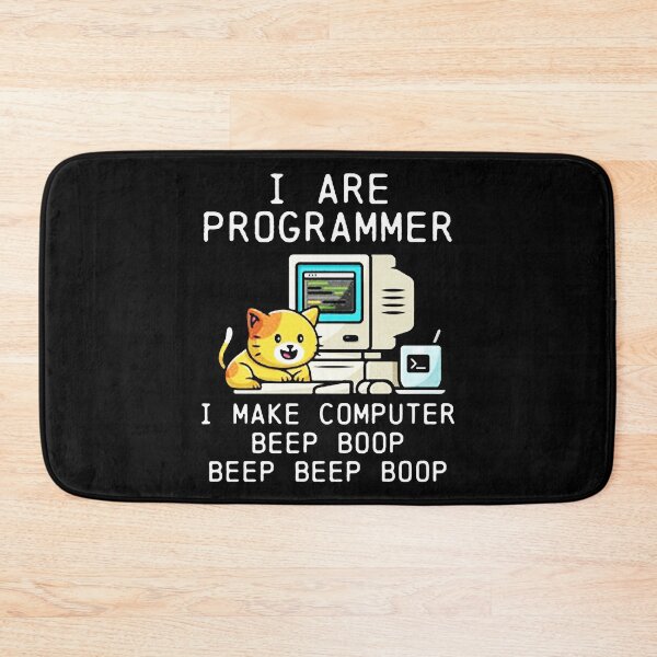 Item preview, Programmer Cat Beep Boop Coding designed and sold by AlanSmithStore.