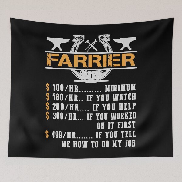 Item preview, Farrier Hourly Rate Farrier Horse designed and sold by DianaTaaveti.