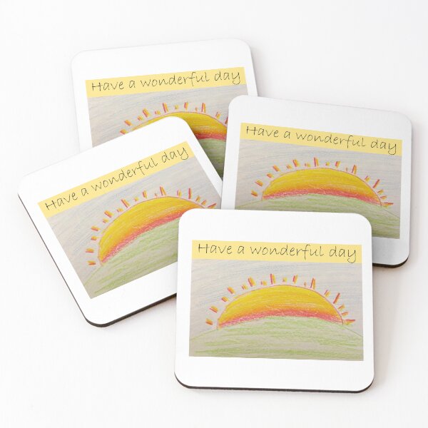 Item preview, Have a wonderful day: positive greeting from grandkids artwork, decor, accent piece, home, office, work space, birthday, positive sentiment designed and sold by Becky Hunter.