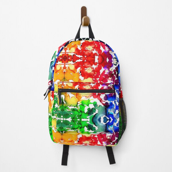 Item preview, Rainbow Watercolor Piece with Gold Nail Polish designed and sold by Creative-Voyage.