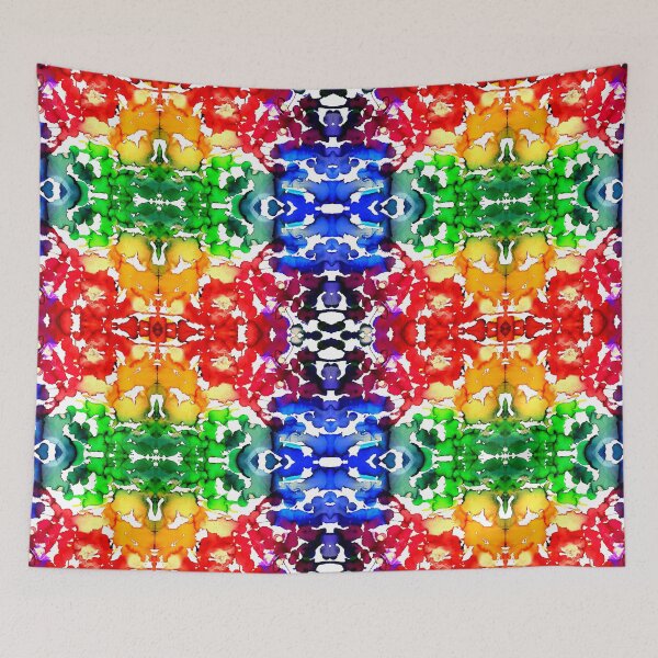 Item preview, Rainbow Watercolor Piece with Gold Nail Polish designed and sold by Creative-Voyage.
