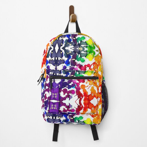 Item preview, Rainbow Watercolor Piece with Gold Nail Polish Drops designed and sold by Creative-Voyage.