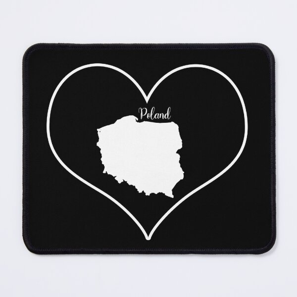 Item preview, Black Heart Poland Map designed and sold by Astralia.