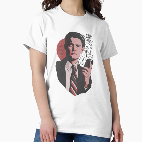 Vista previa del artículo con la obra « Solo tengo tiempo para el café Dale Cooper David Lynch Material súper suave sostenible de alta calidad», diseñado y vendido por queencrown.