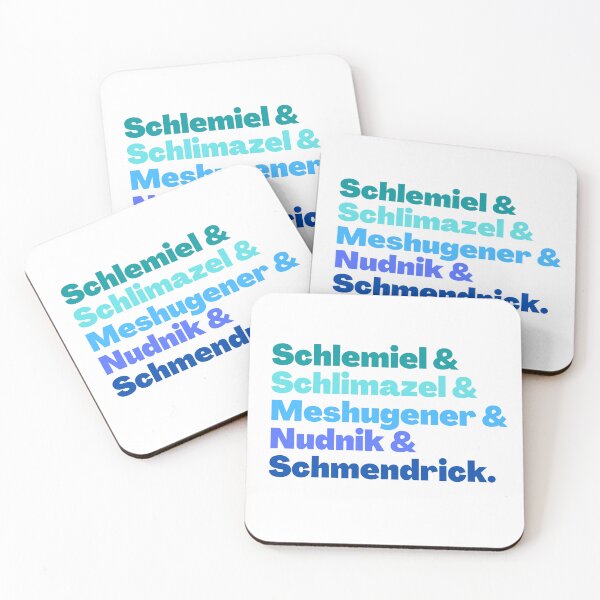 Item preview, Schlemiel Schlimazel Meshugener Nudnik and Schmendrick, Yiddish Funny Expression designed and sold by NJGDesigns.