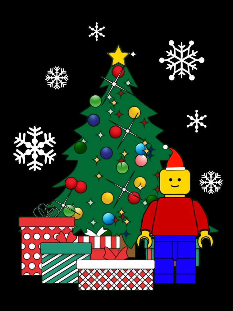 Lego Man Around The Christmas Tree Kids T-Shirt