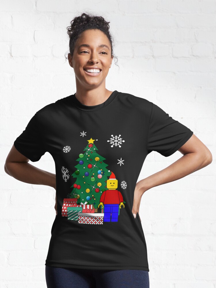 Lego Man Around The Christmas Tree Kids T-Shirt