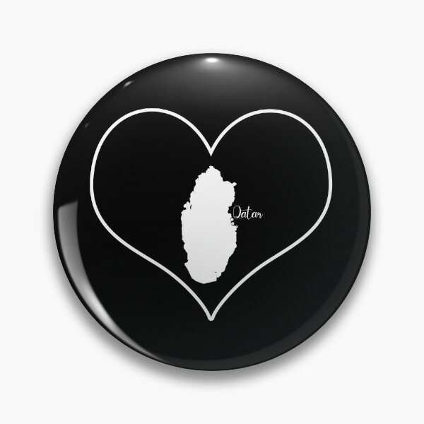 Item preview, Black heart map Qatar designed and sold by Astralia.