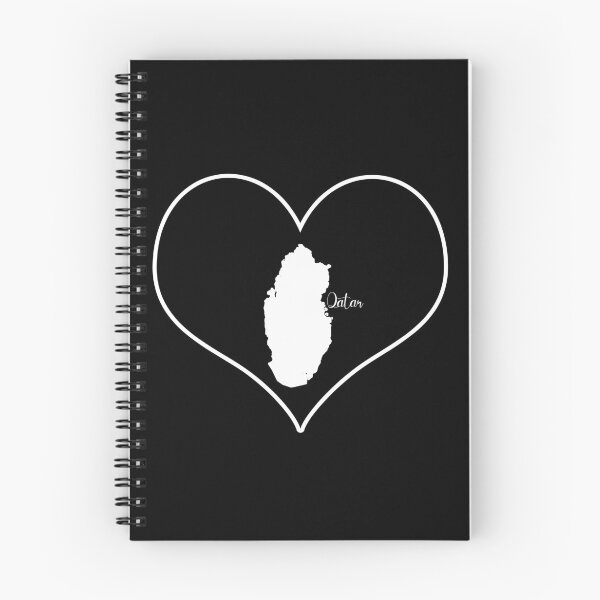 Item preview, Black heart map Qatar designed and sold by Astralia.