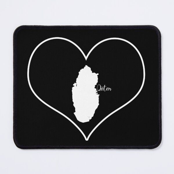 Item preview, Black heart map Qatar designed and sold by Astralia.