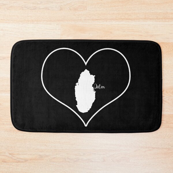 Item preview, Black heart map Qatar designed and sold by Astralia.