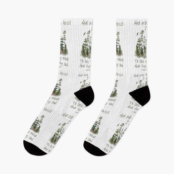 Item preview, And into the forest I go to lose my mind and find my soul, Inspirational John Muir Quote designed and sold by Auntieck.